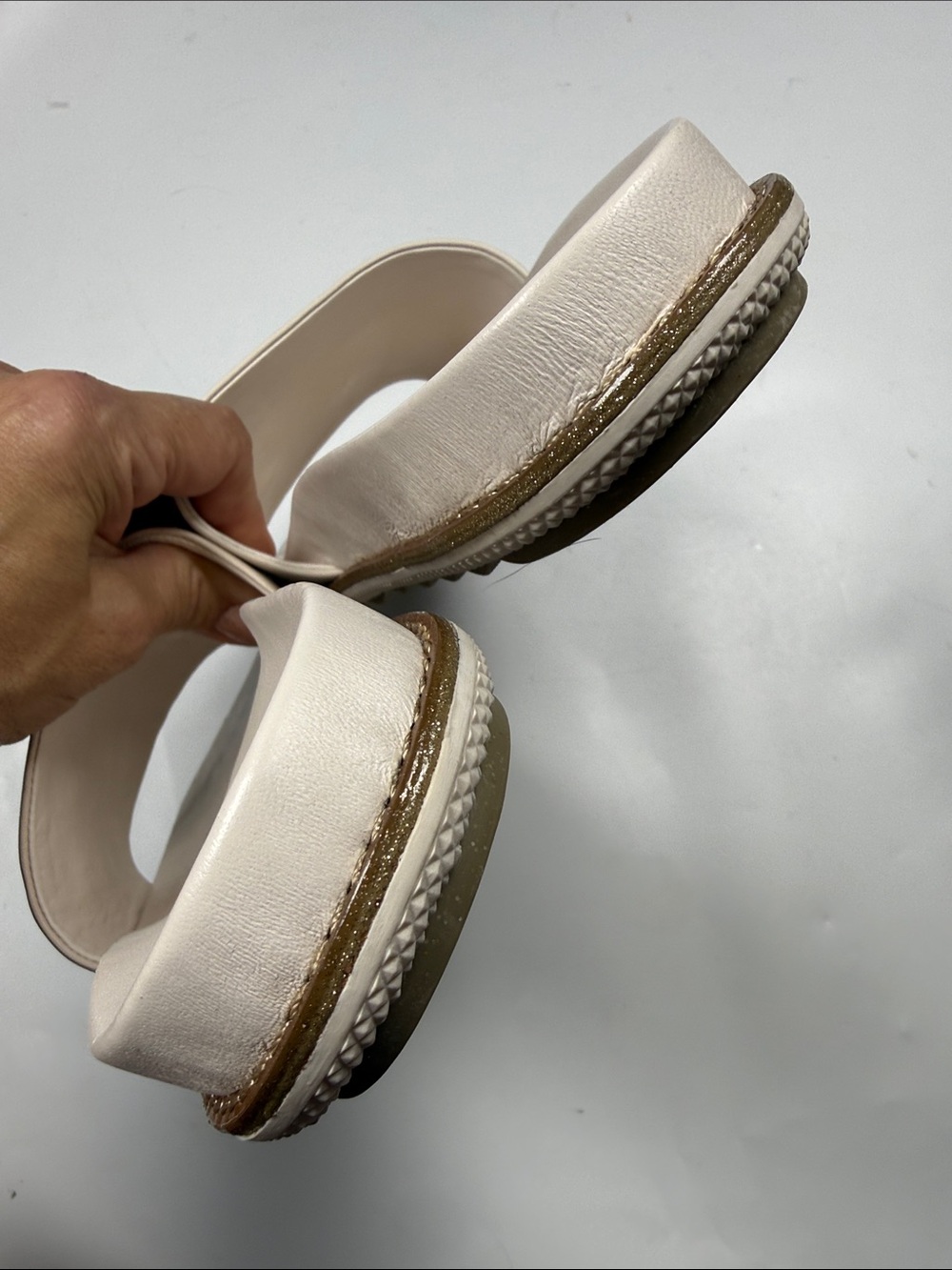 Coach Cream Floral Appliqué Slide Sandals - Picture 3 of 9